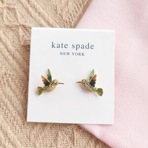 Kate Spade Dazzling Daisy Hummingbird Multicolor Stud Earrings in Gold